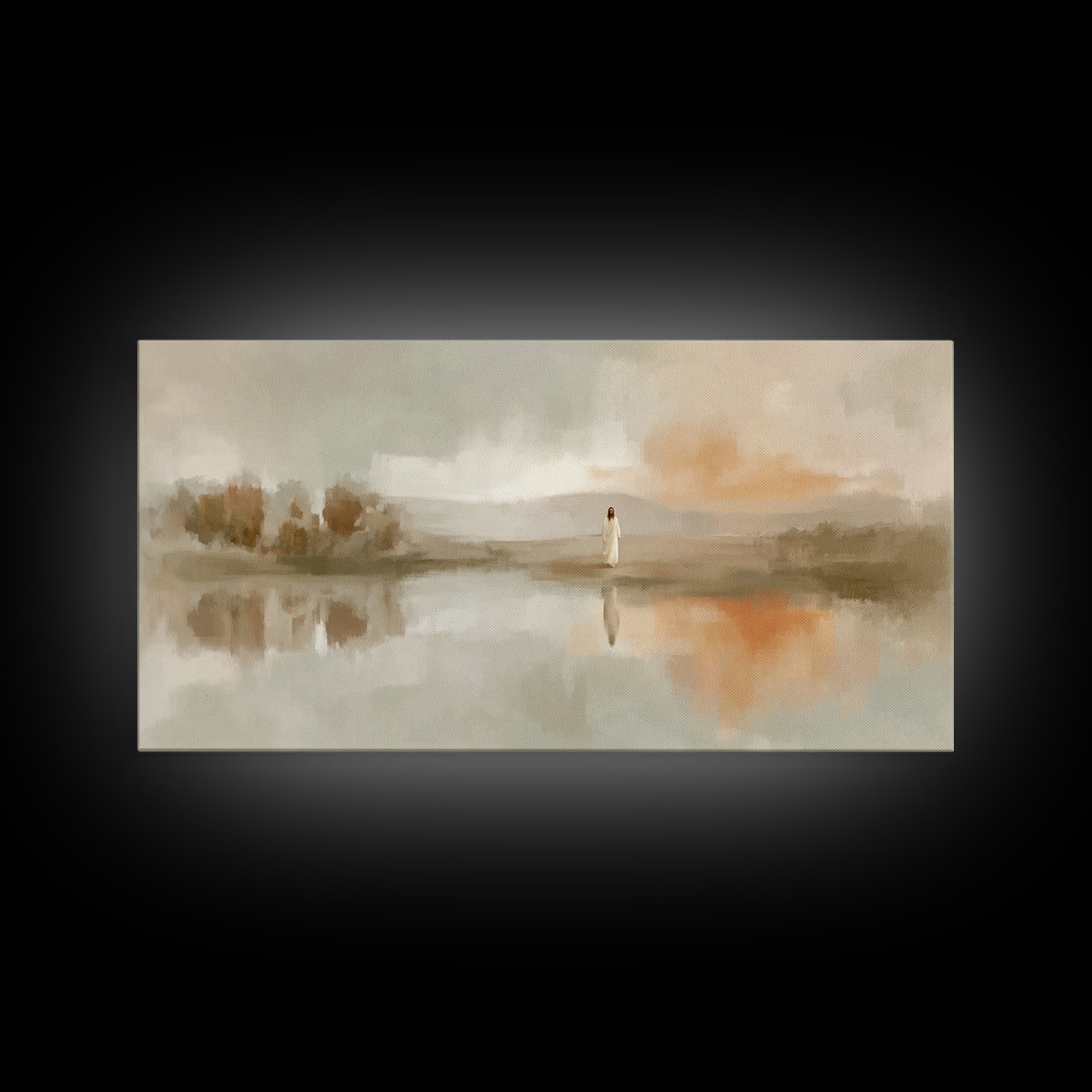 Horizon Of Mercy - Framed Canvas Print - Christian Wall Art - Unique Christian Art - Modern Christian Painting - Christian Christmas Art