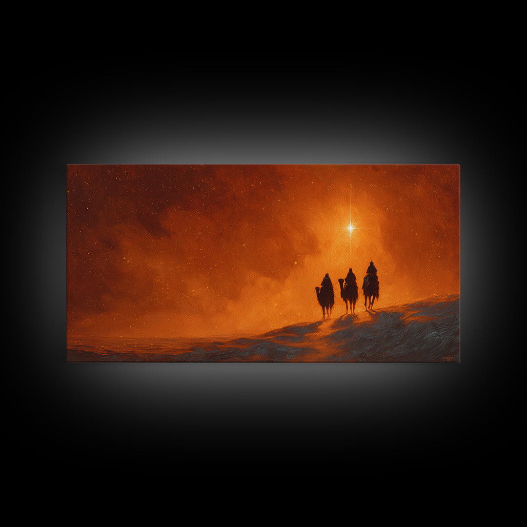 Faithful Journey – Framed Canvas Print – Christian Art Canvas – Christian Decoration – Christmas Wall Art – Christian Christmas Art – Jesus