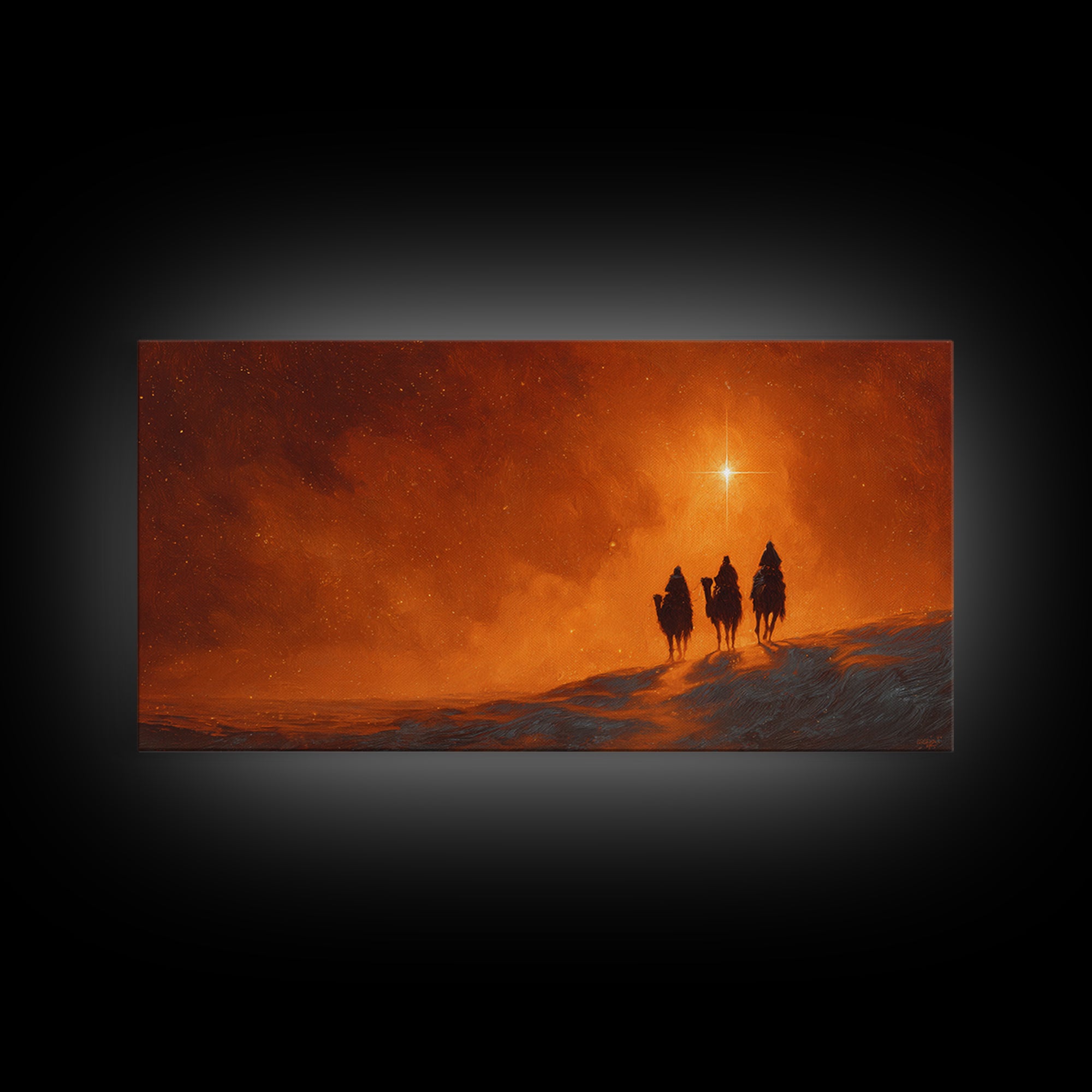 Faithful Journey – Framed Canvas Print – Christian Art Canvas – Christian Decoration – Christmas Wall Art – Christian Christmas Art – Jesus