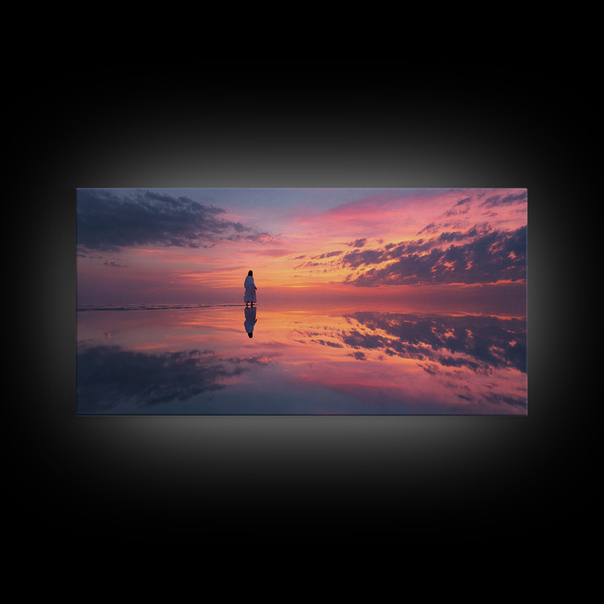 Radiant Horizon – Framed Canvas Print – Christian Art Canvas – Jesus Painting – Large Christian Art – Modern Christian Painting