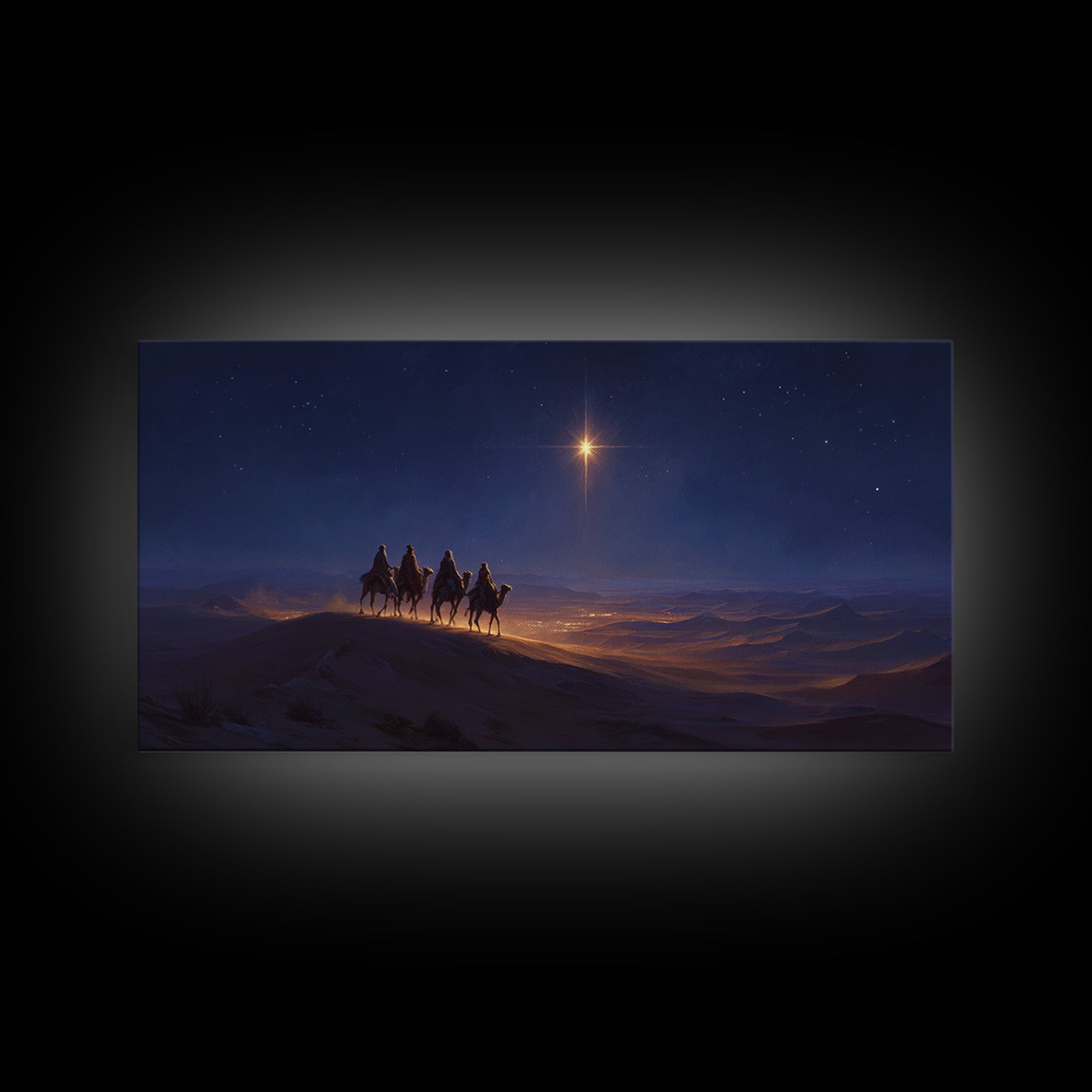 Guiding Star – Framed Canvas Print – Christian Wall Art – Christmas Art – Jesus Christmas Art – Christian Gift Ideas – Christmas Canvas Wal