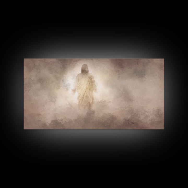Heavenly Glory | Framed Canvas Print | Christian Art Canvas | Jesus Painting | Christian Wall Art | Christian Decor | Modern Christian Art