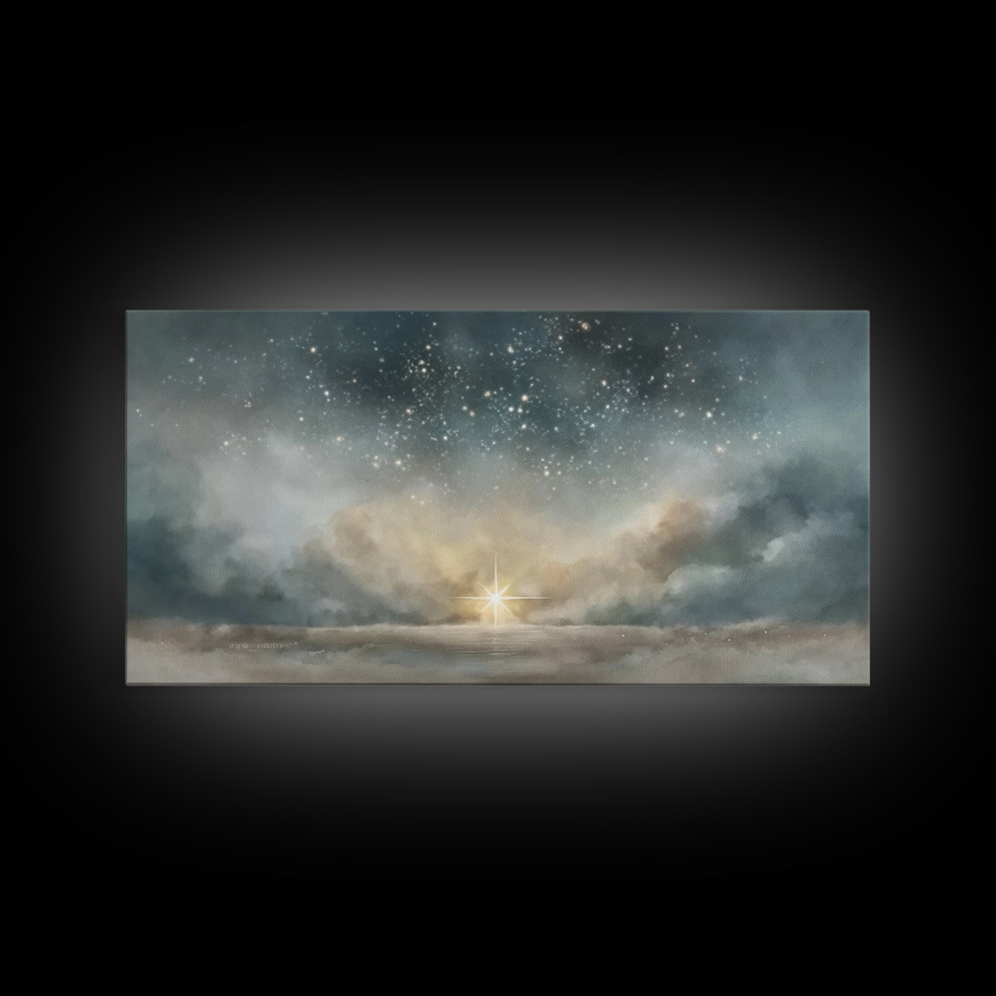 Star Of Promise – Framed Canvas Print – Christian Christmas Art – Christmas Wall Art – Christian Art Canvas – Vintage Christmas Art – Chris