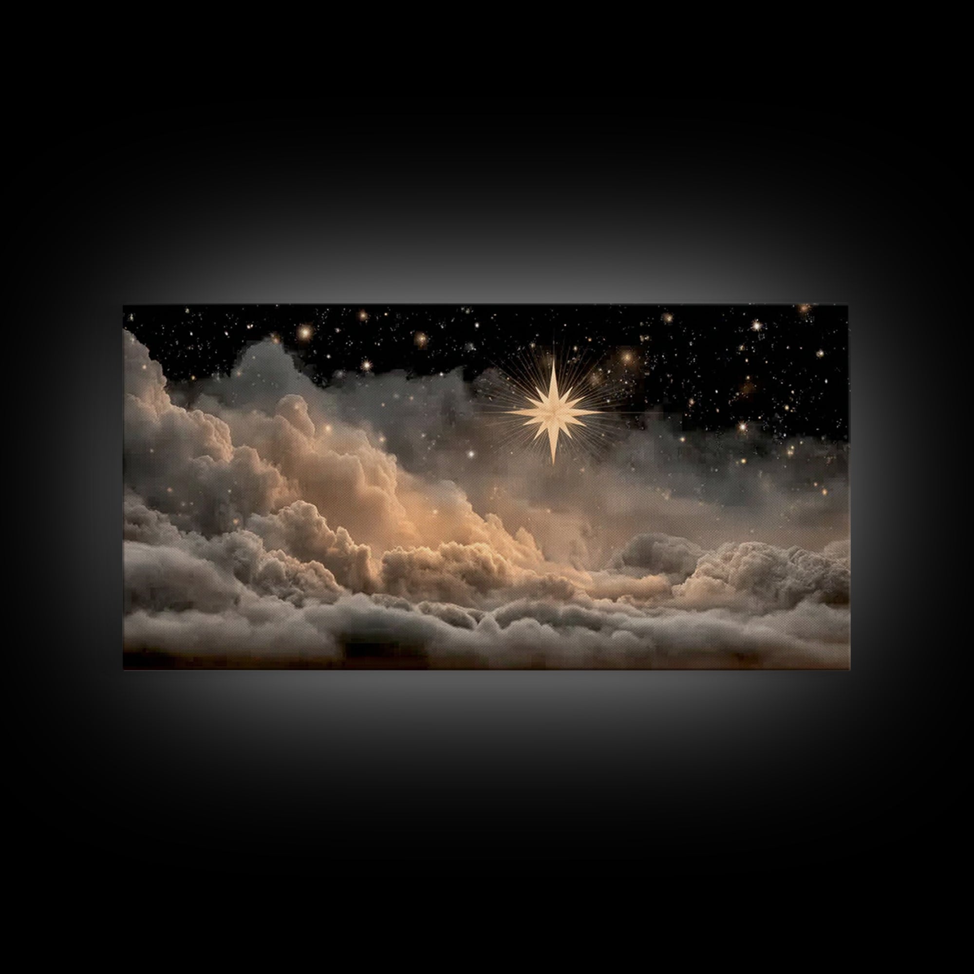 Heavenly Wonder – Framed Canvas Print – Christian Christmas Art – Christmas Canvas Wall Art – Christian Art Canvas – Modern Christian Art –