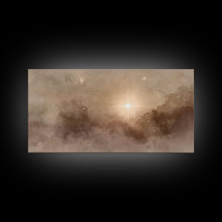 Radiant Promise – Framed Canvas Print – Christian Art – Modern Christian Painting – Christian Christmas Art – Christian Wall Art – Subtle C