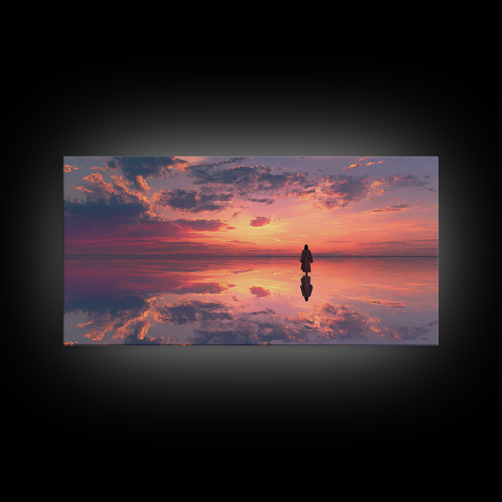 Sky Of Promise – Framed Canvas Print – Christian Art Canvas – Christian Art Gift – Minimalist Christian Art – Modern Christian Art