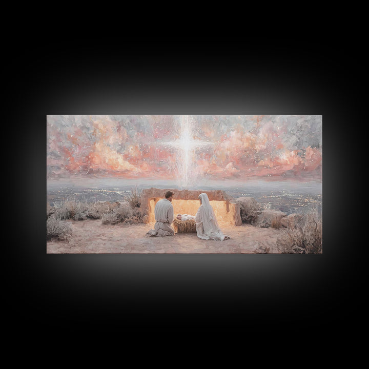 The Guiding Star – Framed Canvas Print – Christian Wall Art – Christian Art Canvas – Jesus Christmas Art – Christian Christmas Art