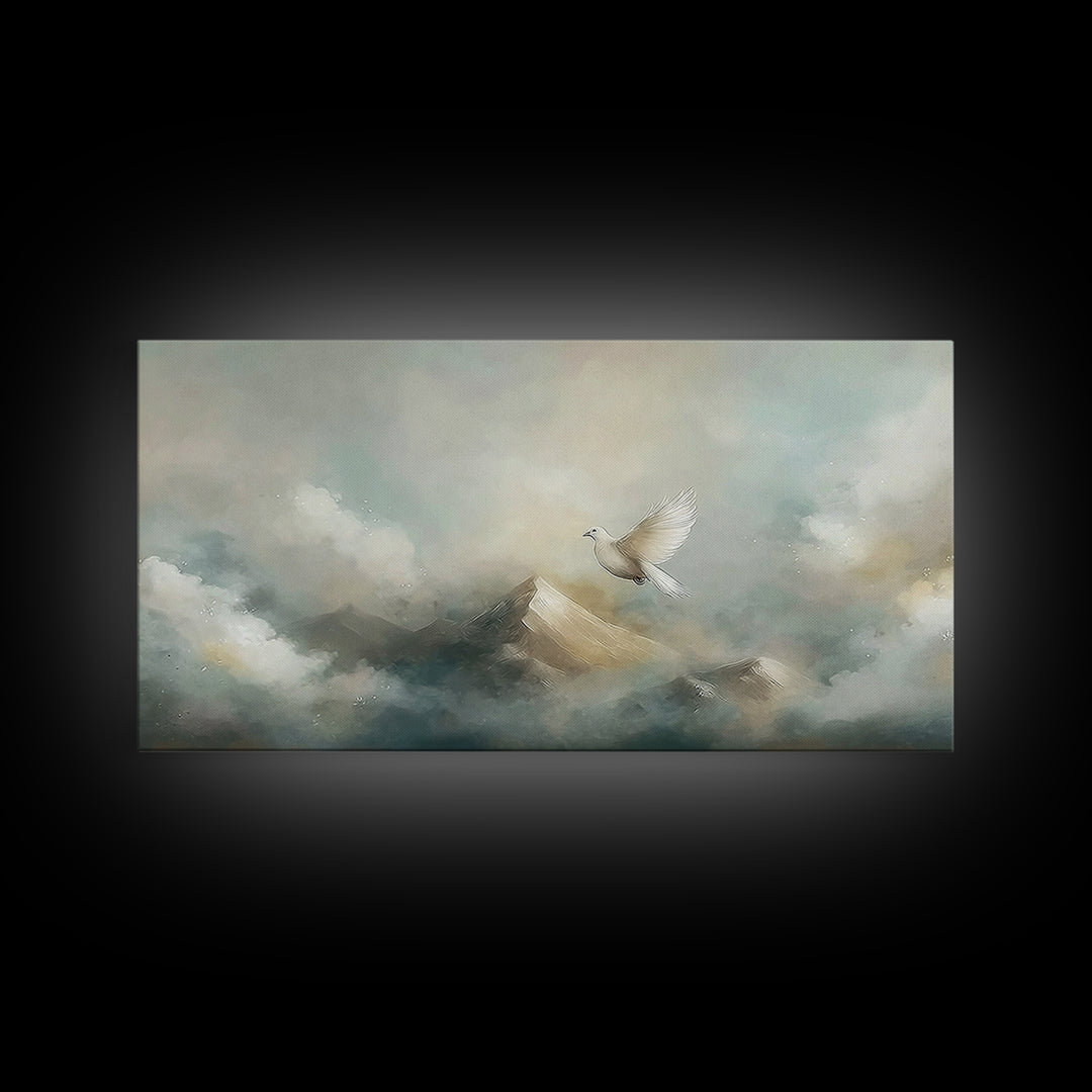 Wings Of Hope – Framed Canvas Print – Christian Art Canvas – Christian Art Work – Christian Decor – Modern Christian Art