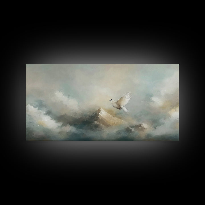 Wings Of Hope – Framed Canvas Print – Christian Art Canvas – Christian Art Work – Christian Decor – Modern Christian Art