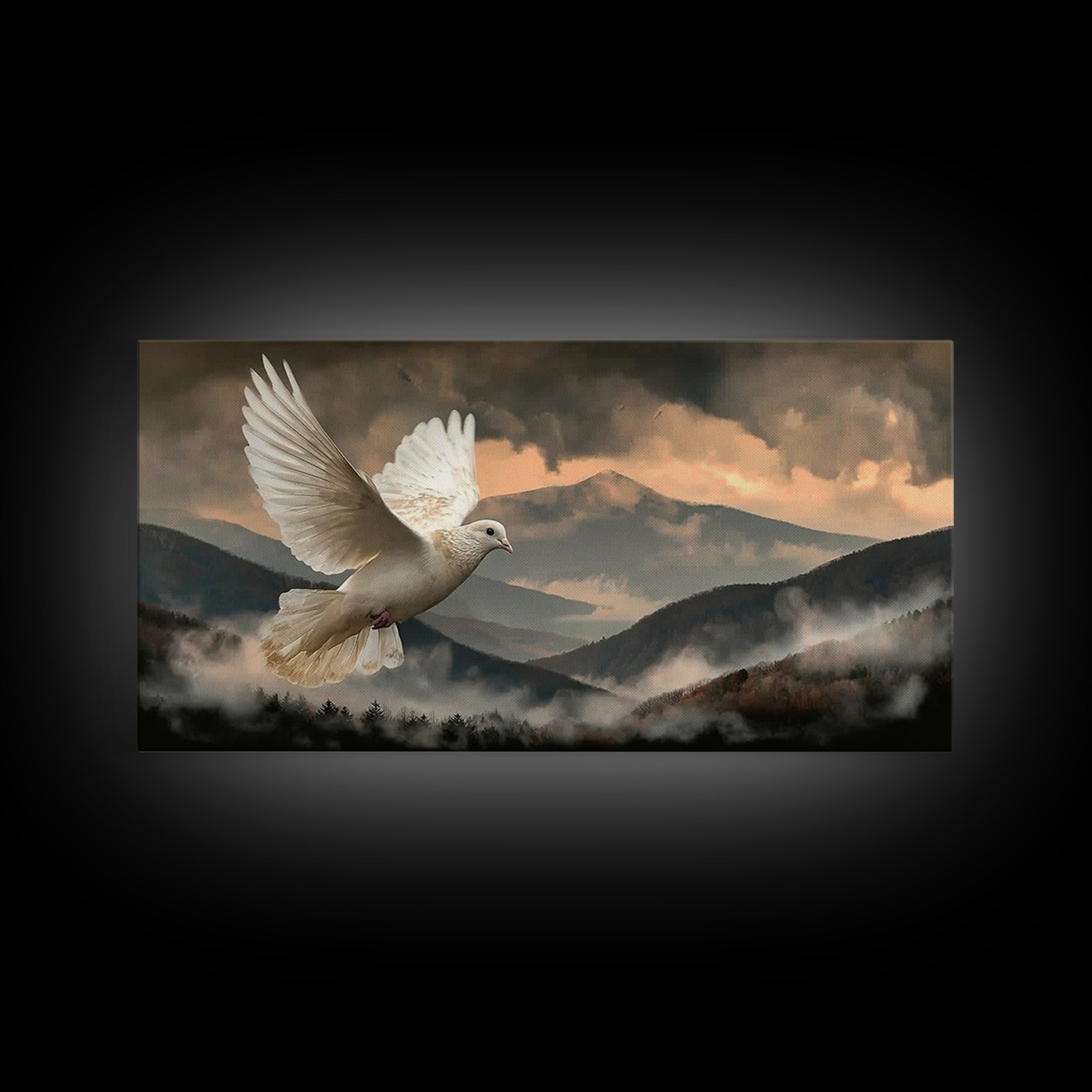 Hillside Peace – Framed Canvas Print – Christian Wall Art – Moody Christian Art – Christian Art Canvas – Christian Gift Ideas