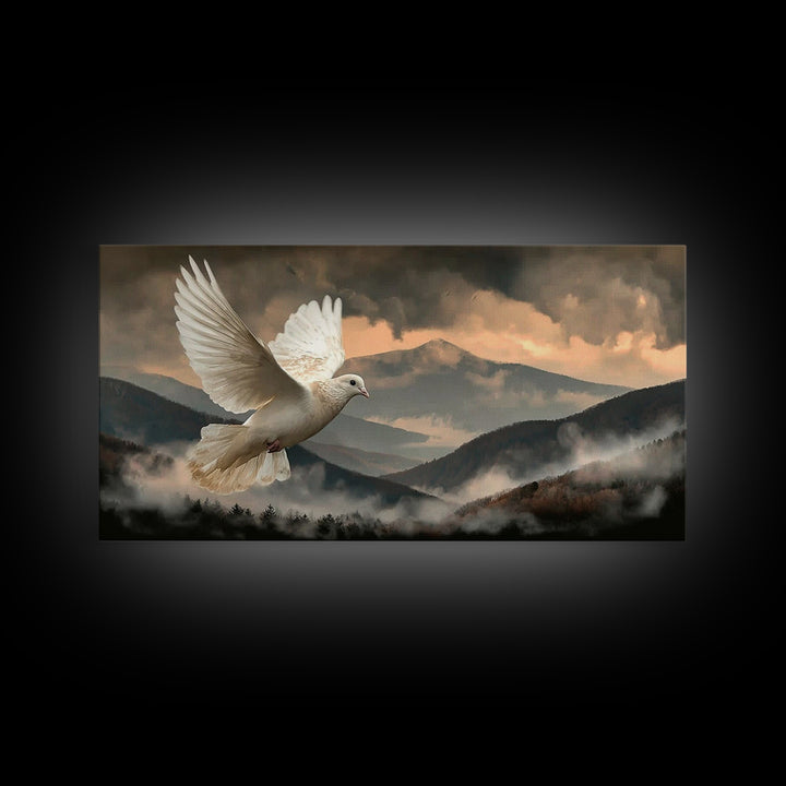 Hillside Peace – Framed Canvas Print – Christian Wall Art – Moody Christian Art – Christian Art Canvas – Christian Gift Ideas