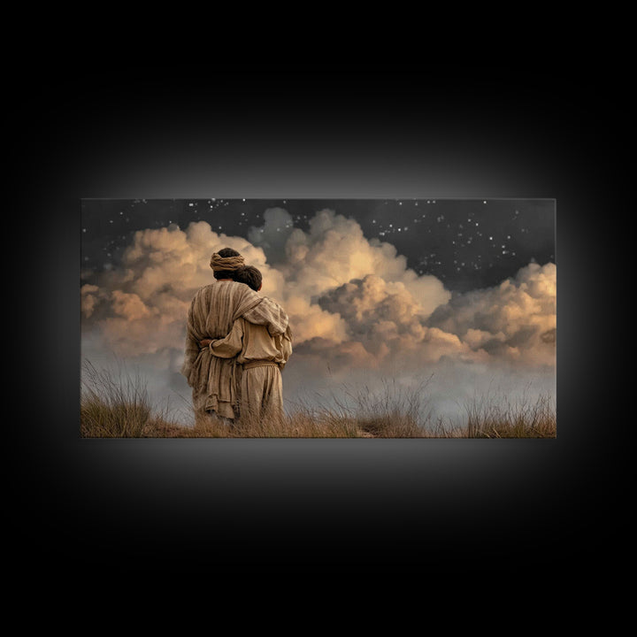 Starry Covenant - Framed Canvas Print - Christian Christmas Art - Christian Wall Art - Christian Decor - Jesus Painting - Christian Art Can