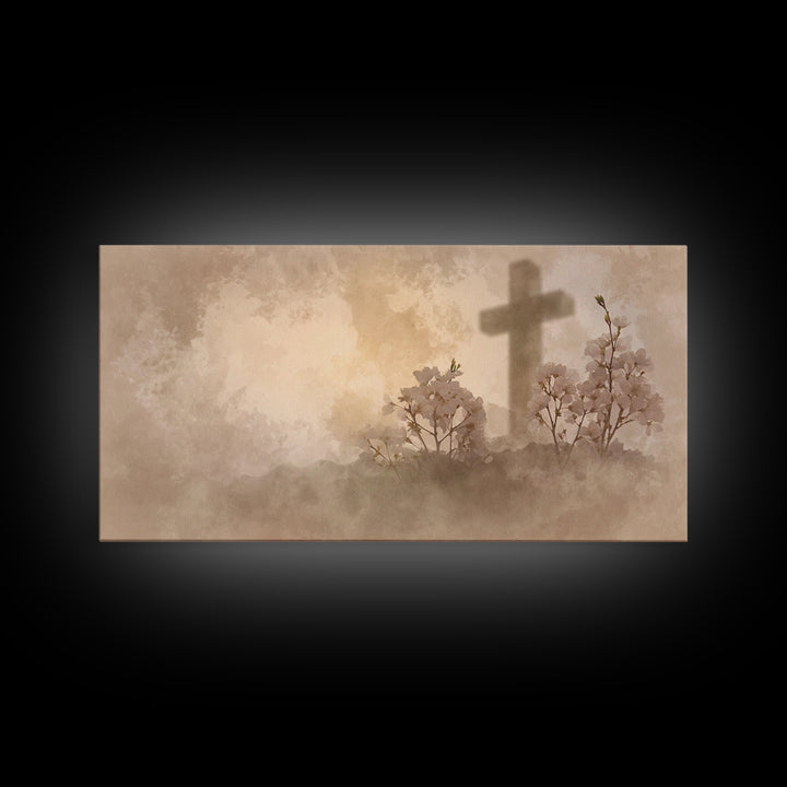 Dawn Of Hope – Framed Canvas Print – Christian Art Canvas – Moody Christian Art – Christian Painting – Christian Wall Art – Vintage Christi