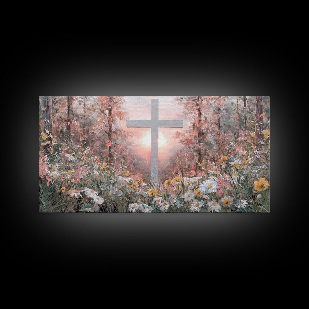 Forest Of Grace – Framed Canvas Print – Christian Wall Art – Christian Painting – Modern Christian Painting – Christian Art Canvas – Christ