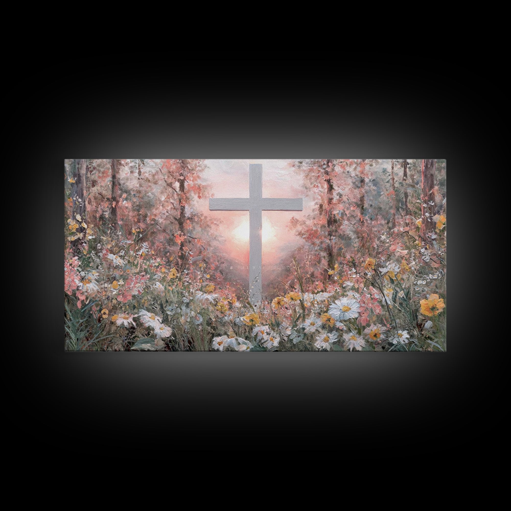 Forest Of Grace – Framed Canvas Print – Christian Wall Art – Christian Painting – Modern Christian Painting – Christian Art Canvas – Christ