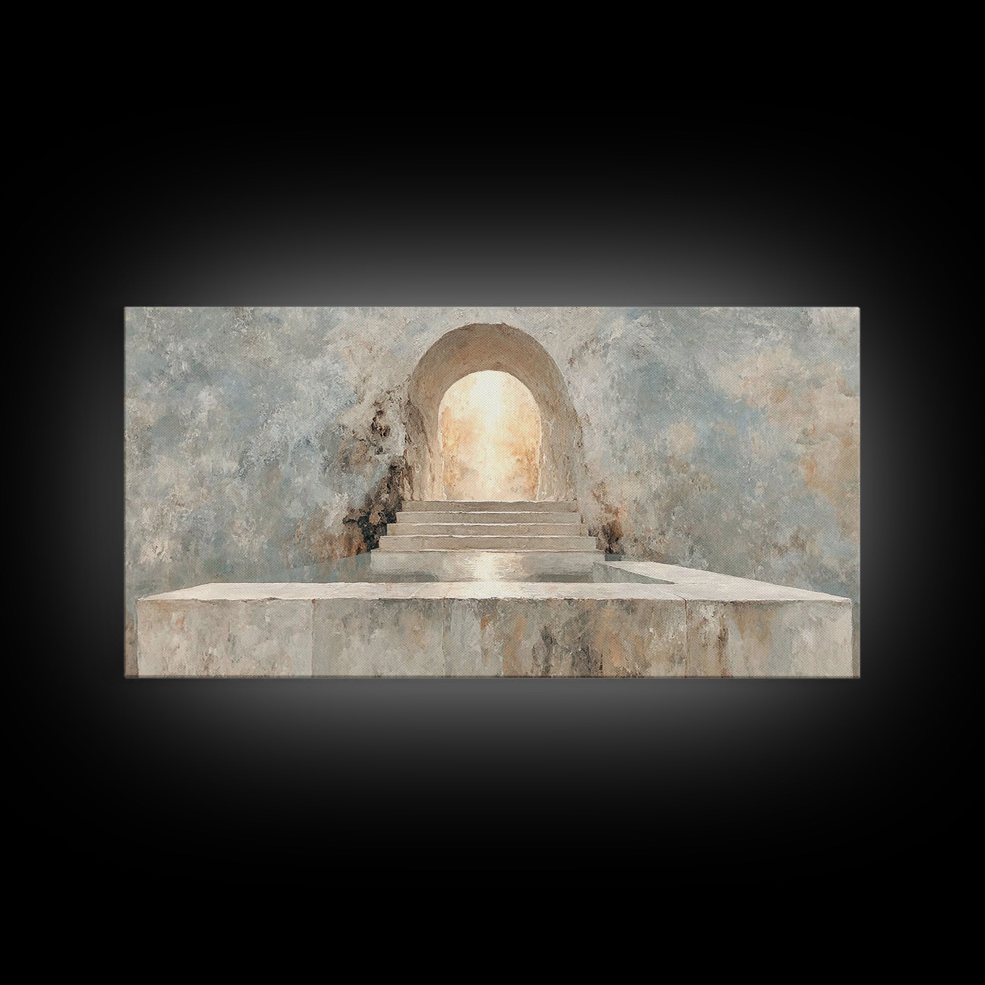 Sacred Passage – Framed Canvas Print – Minimalist Christian Art – Christian Wall Art – Modern Christian Art – Christian Art Print – Subtle