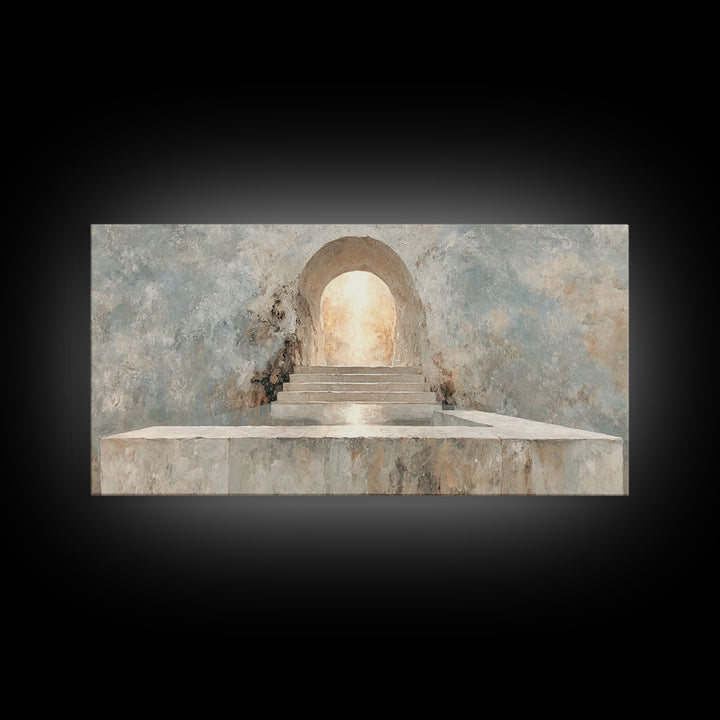 Sacred Passage – Framed Canvas Print – Minimalist Christian Art – Christian Wall Art – Modern Christian Art – Christian Art Print – Subtle