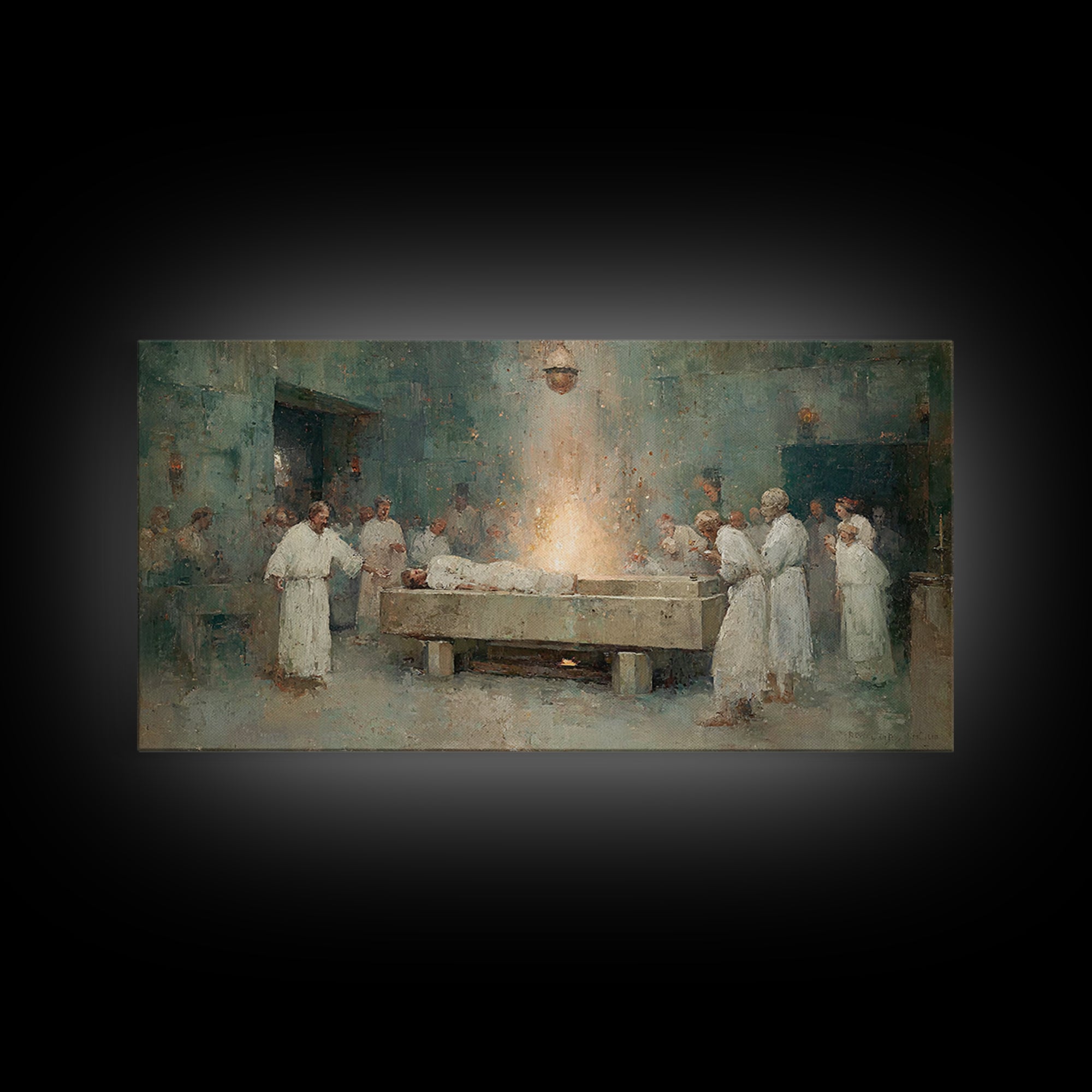 Rite Of Dawn | Framed Canvas Print | Christian Painting | Christian Art Canvas | Christian Decor | Jesus Painting | Christian Wall Art