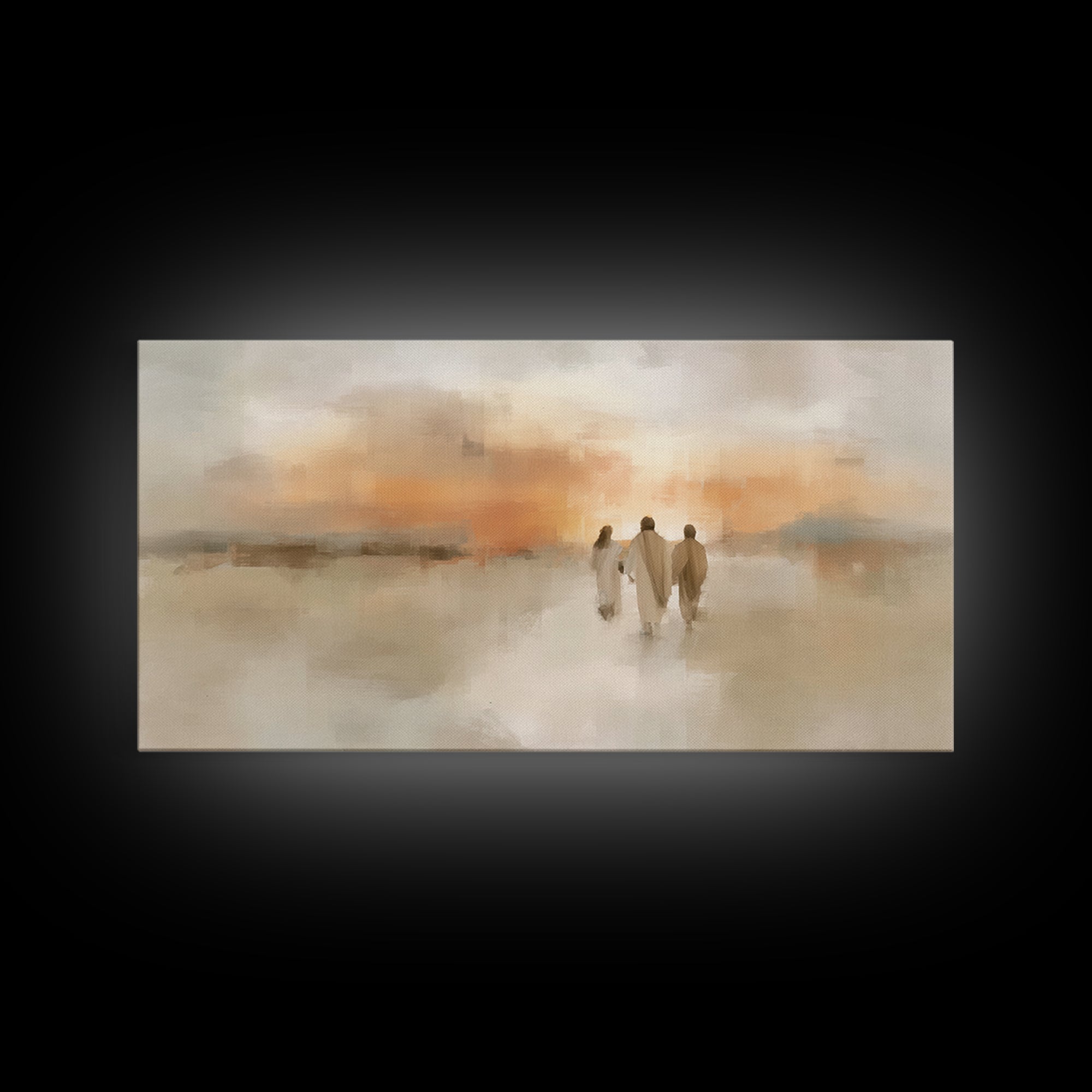 Walk Of Faith | Framed Canvas Print | Christian Art Work | Christian Gift Ideas | Jesus Wall Art | Christian Art Canvas