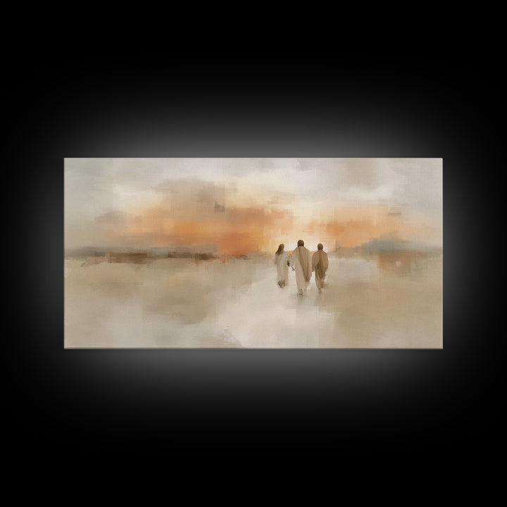 Walk Of Faith | Framed Canvas Print | Christian Art Work | Christian Gift Ideas | Jesus Wall Art | Christian Art Canvas