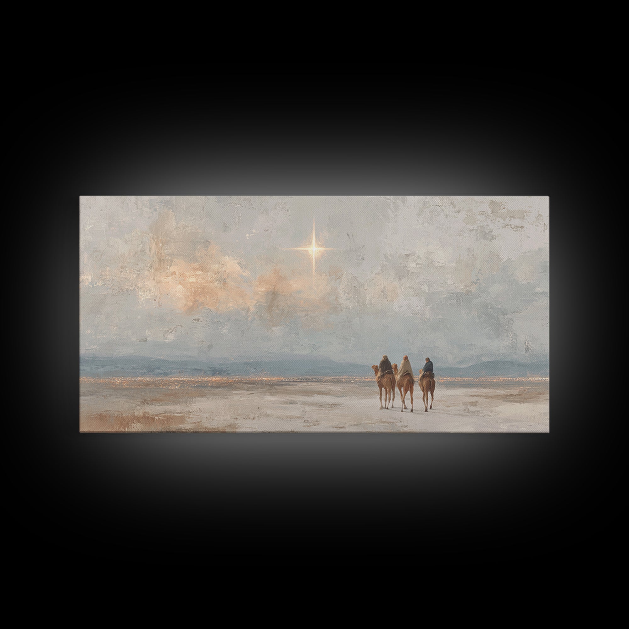 Starward Journey, Framed Canvas Print, Christmas Wall Art, Christian Art Canvas, Christian Christmas Art, Unique Christian Art, Christian G