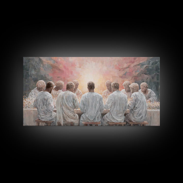 Supper Of Light – Framed Canvas Print – Christian Christmas Art – Christian Wall Art – Christian Art Canvas – Christian Art Print – Christi