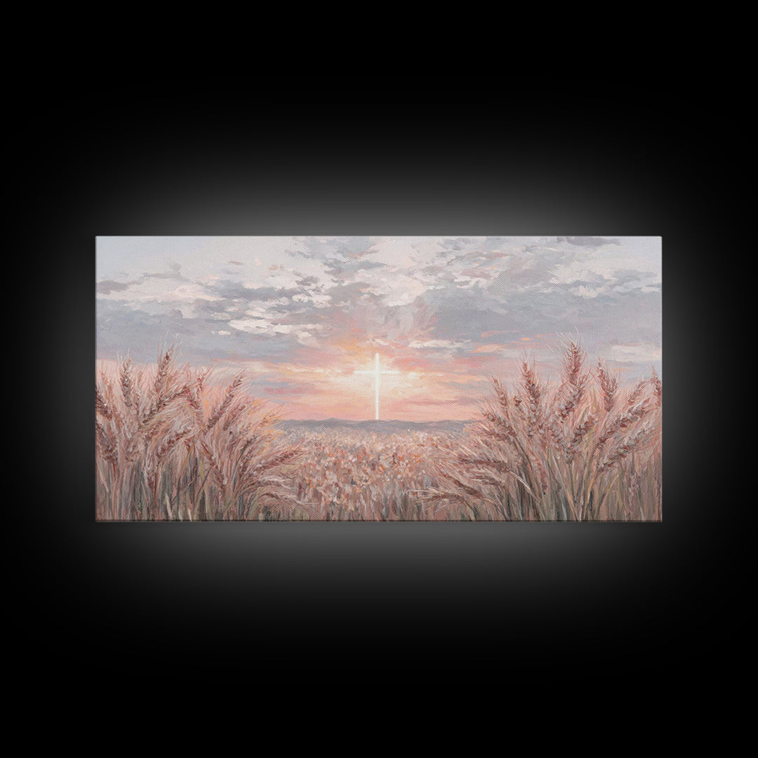 Field Of Promise | Framed Canvas Print | Christian Art Canvas | Christian Wall Art | Christian Painting | Christian Decor | Christian Art P