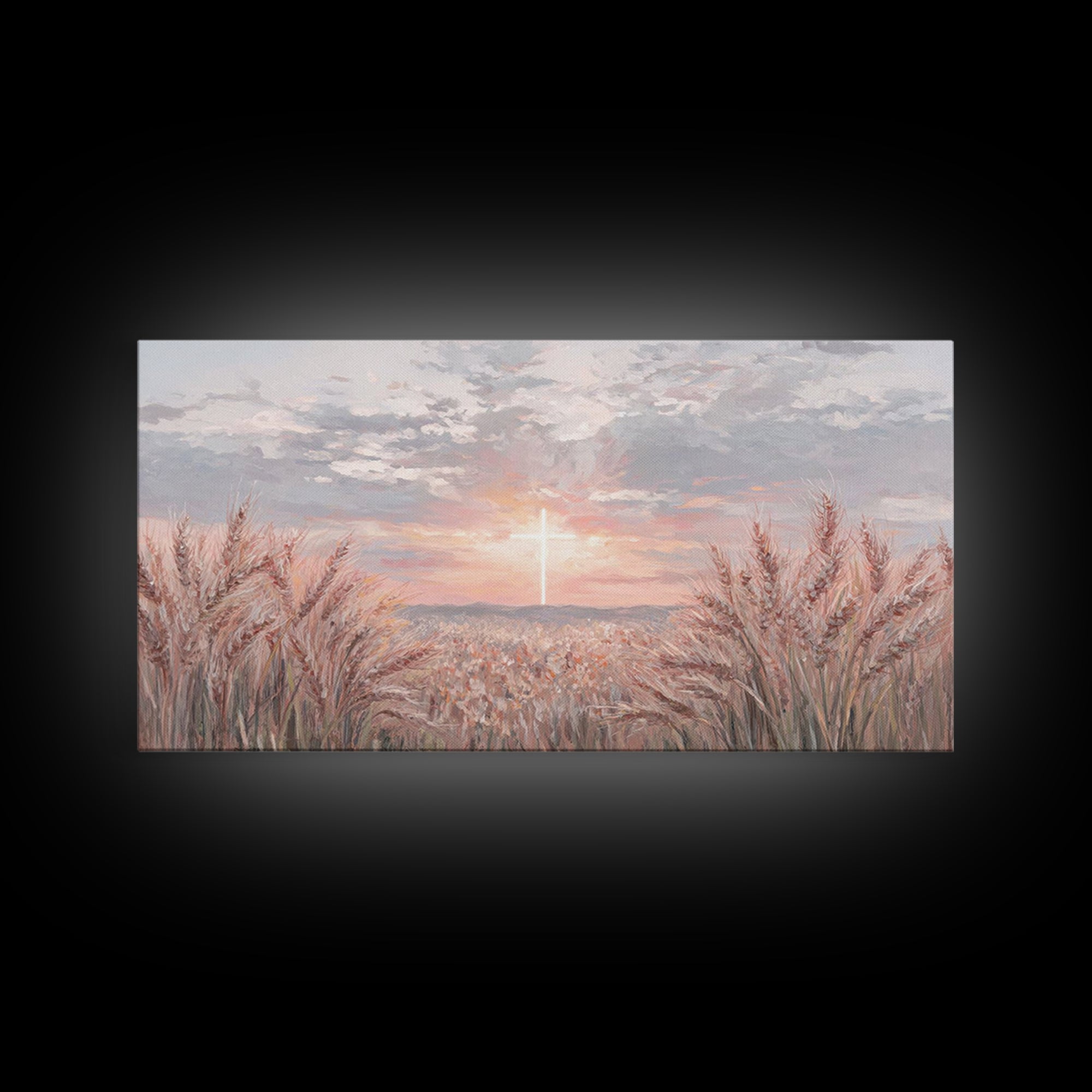 Field Of Promise | Framed Canvas Print | Christian Art Canvas | Christian Wall Art | Christian Painting | Christian Decor | Christian Art P