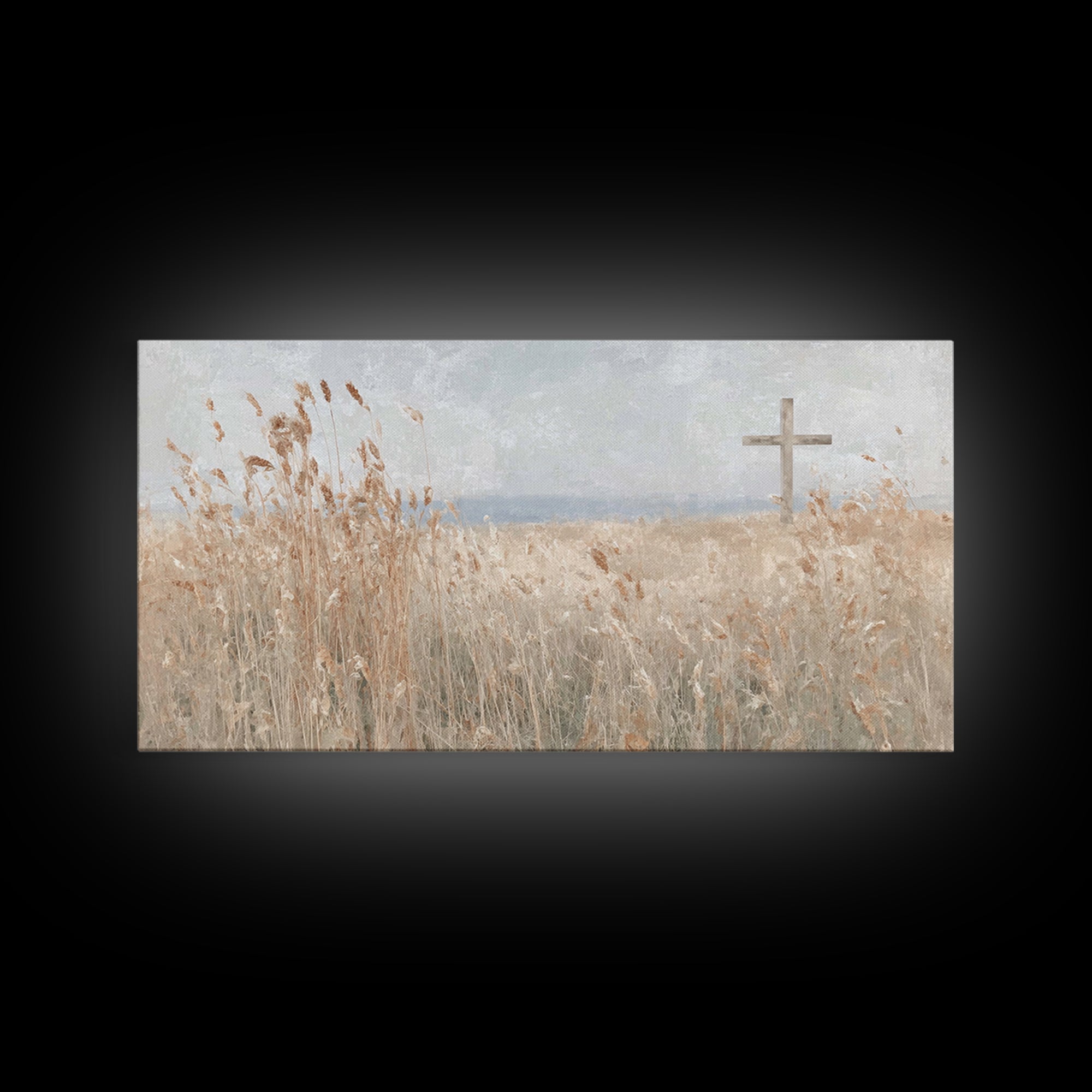 Horizon Of Mercy – Framed Canvas Print – Christian Art Print – Christian Wall Art – Christian Art Canvas – Christian Decor – Minimalist Chr