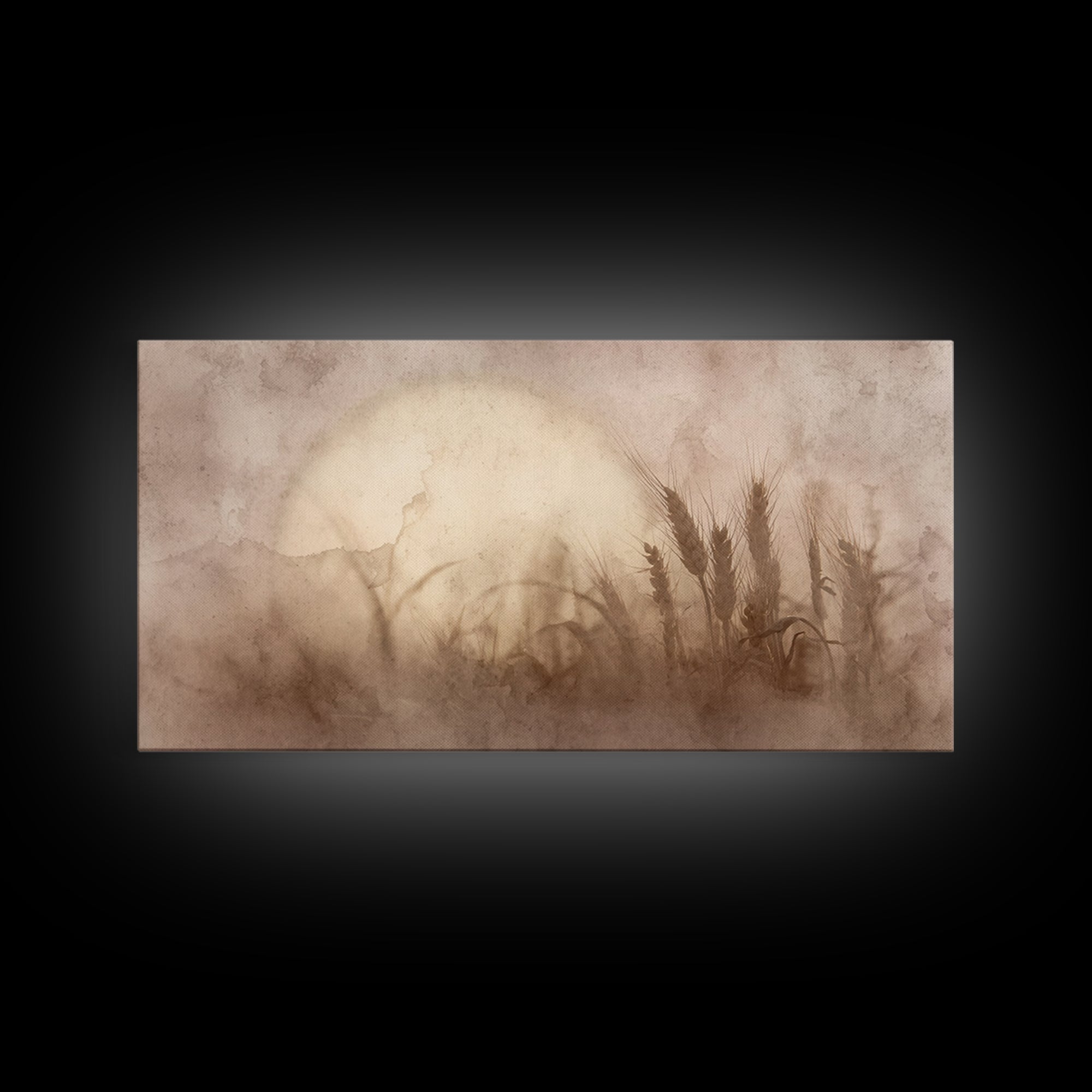 Wheatland Dawn, Framed Canvas Print, Christian Art Canvas, Christian Decor, Christian Wall Art, Christian Painting, Christian Art Prints