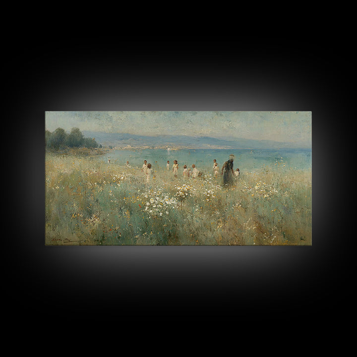Walking In Light – Framed Canvas Print – Christian Art Prints – Christian Wall Art – Christian Art Canvas – Christian Decor – Christian Pai