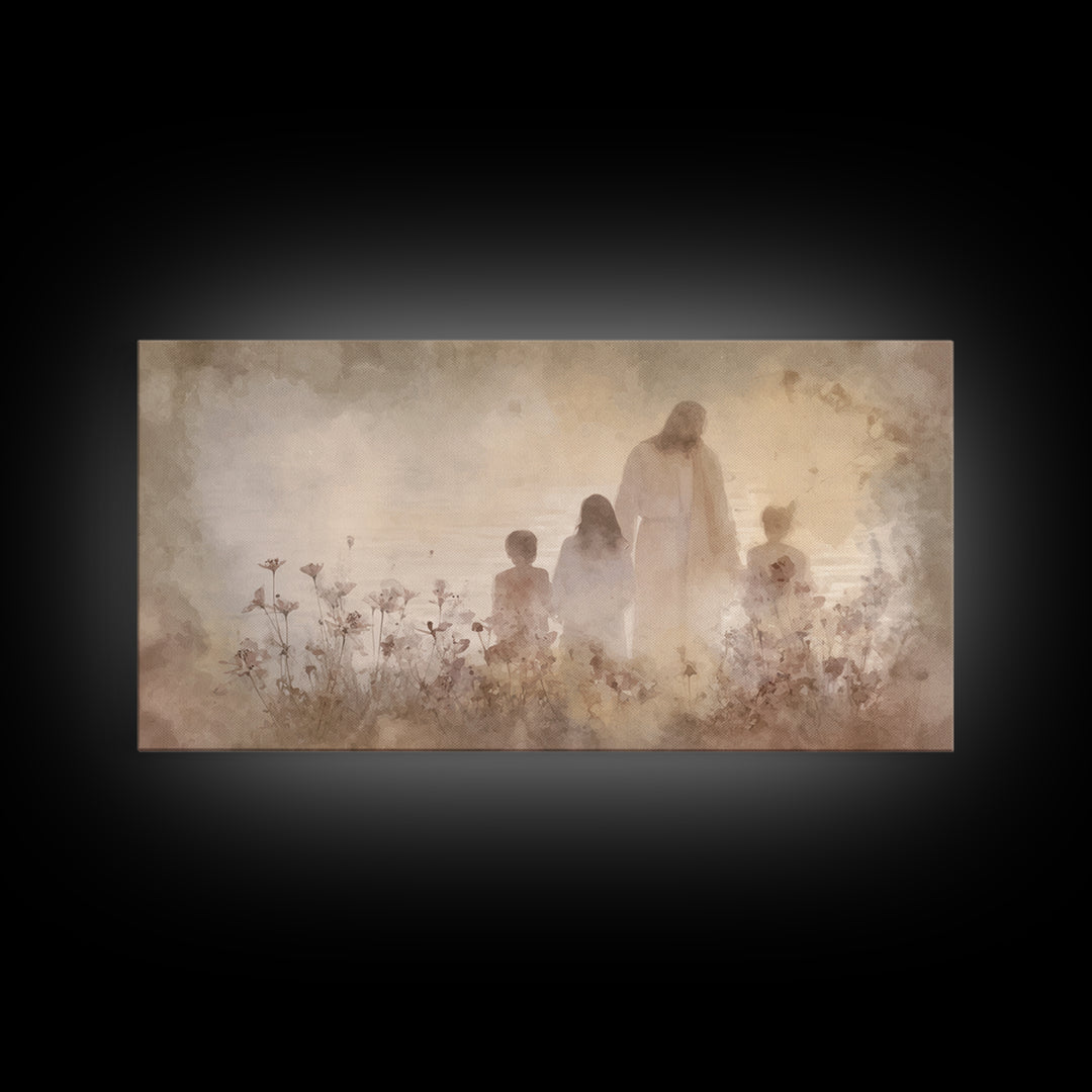 Morning Haven – Framed Canvas Print – Christian Art Canvas – Christian Wall Art – Jesus Painting – Moody Christian Art – Christian Christma