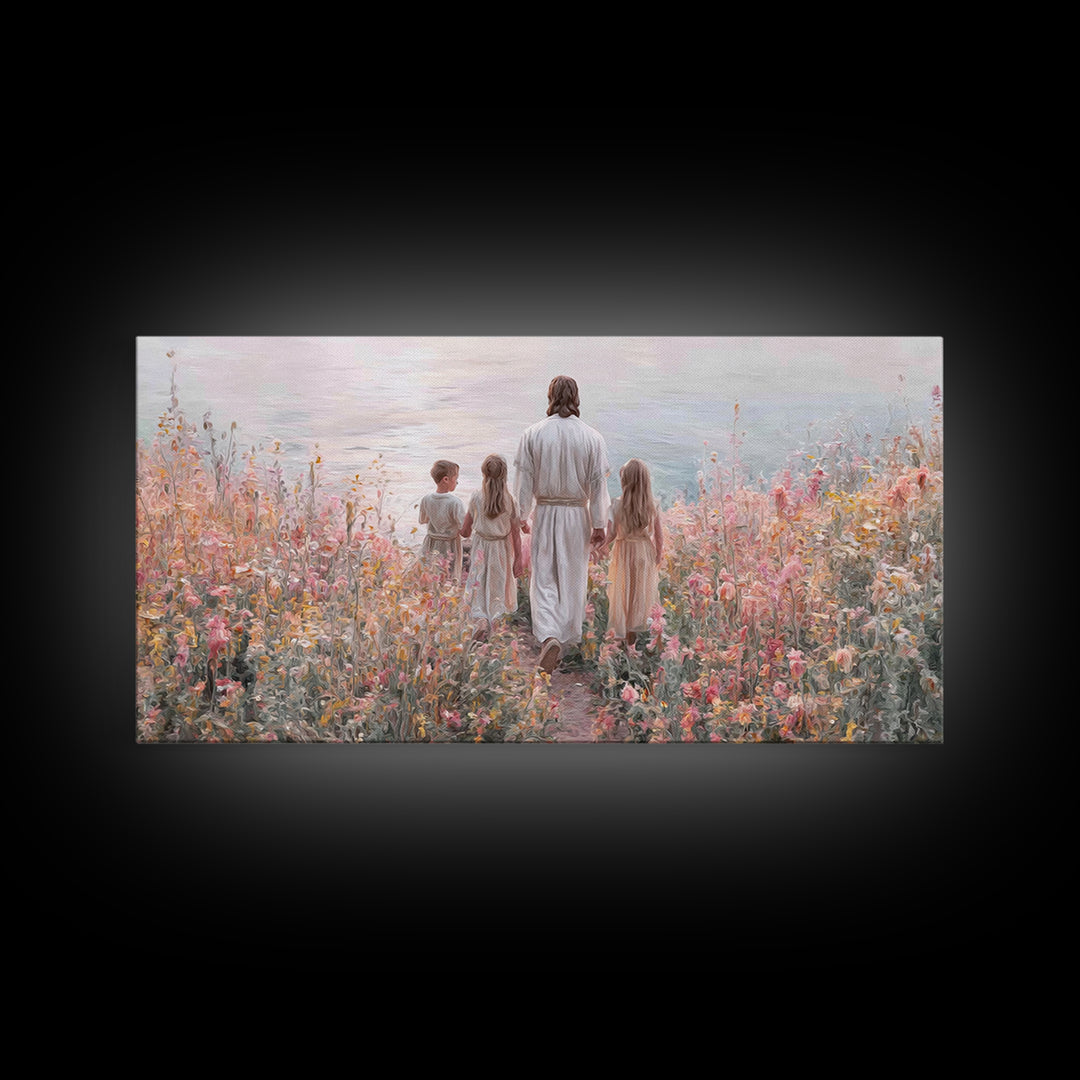 Gentle Light – Framed Canvas Print – Christian Wall Art – Jesus Painting – Christian Art Canvas – Christian Decorations – Christmas Art Pri