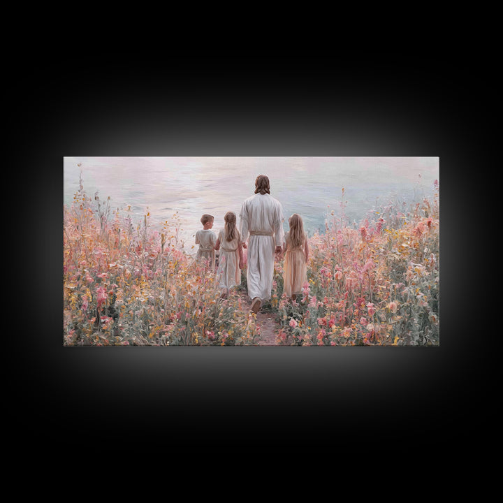 Gentle Light – Framed Canvas Print – Christian Wall Art – Jesus Painting – Christian Art Canvas – Christian Decorations – Christmas Art Pri