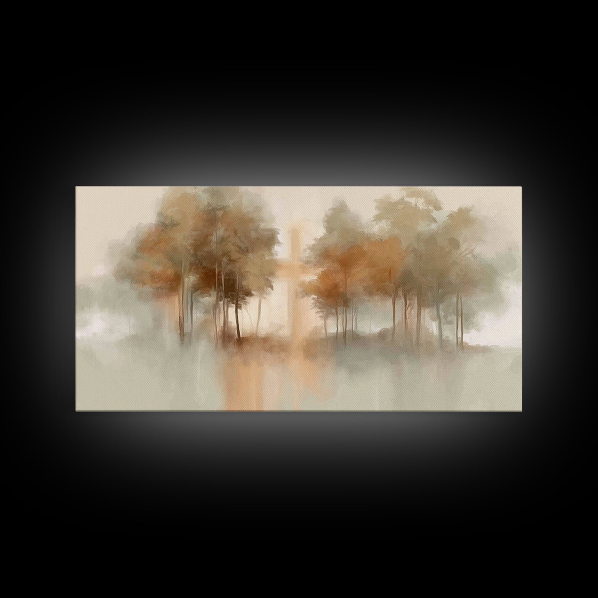 Forest Of Grace – Framed Canvas Print – Christian Wall Art – Jesus Painting – Christian Art Canvas – Christmas Art
