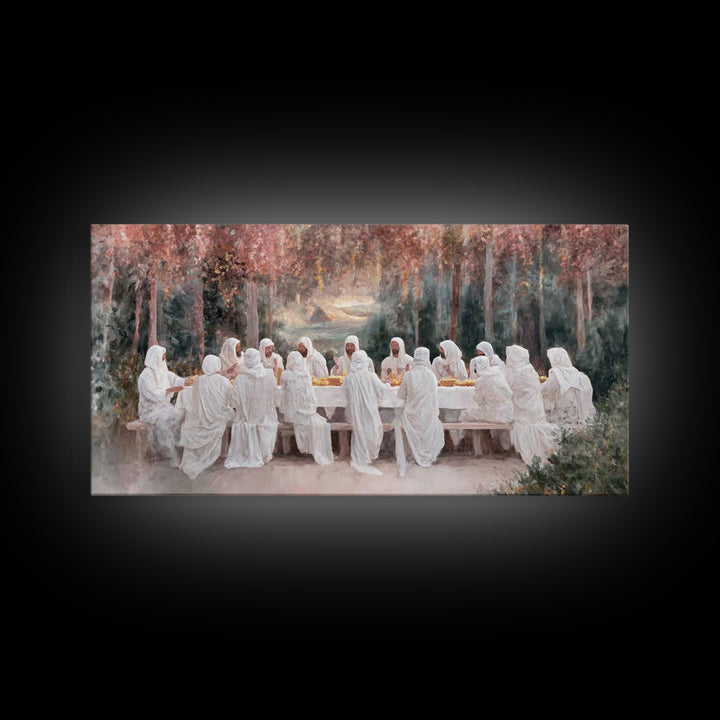 Garden Communion – Framed Canvas Print – Christian Art Canvas – Christian Art – Jesus Painting – Christian Wall Art – Christian art gift