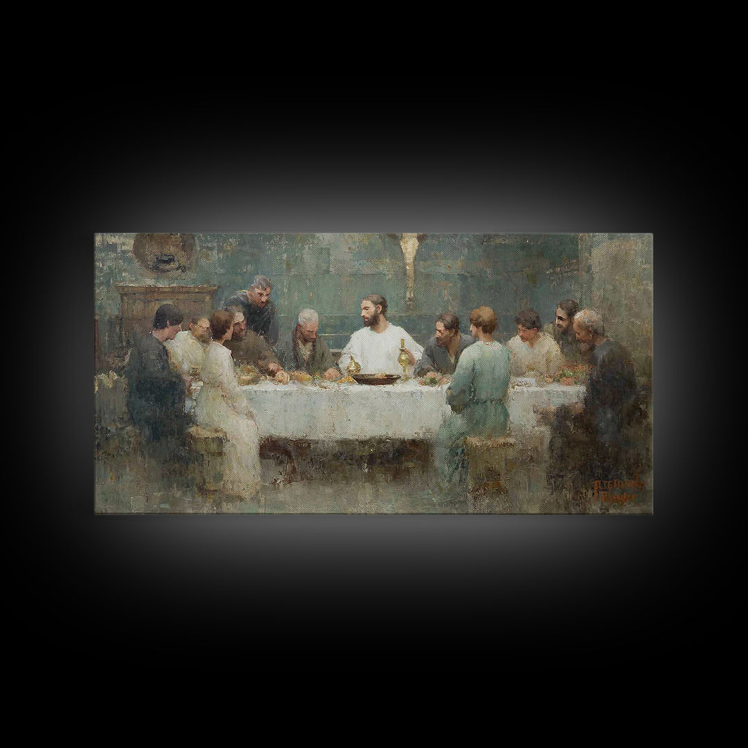 Holy Fellowship – Framed Canvas Print – Christian Art Canvas – Christian Art – Christian Wall Art – Jesus Painting – Christian gift ideas