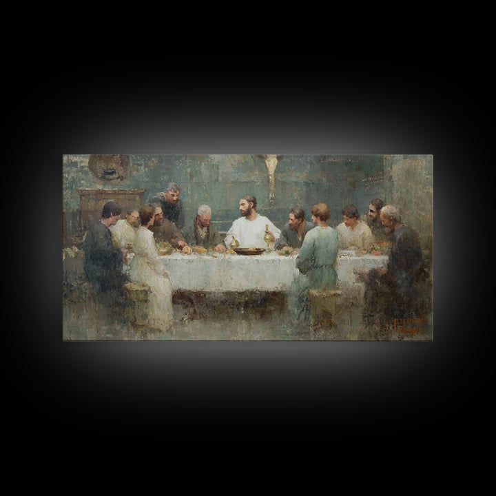 Holy Fellowship – Framed Canvas Print – Christian Art Canvas – Christian Art – Christian Wall Art – Jesus Painting – Christian gift ideas