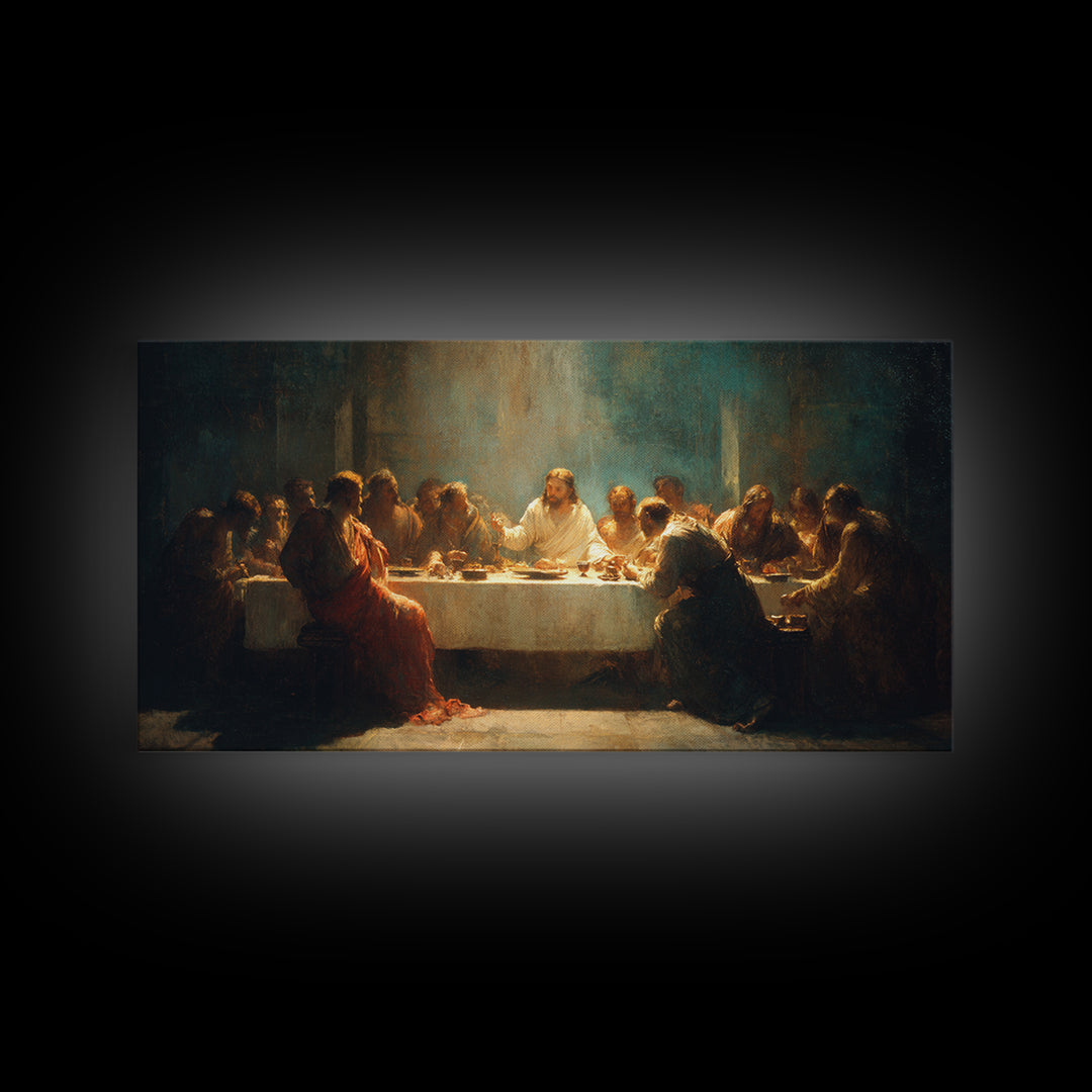 Last Light Gathering – Framed Canvas Print – Christian Art Print – Christian Art – Jesus Painting – Christian Wall Art – Christian Art Canv