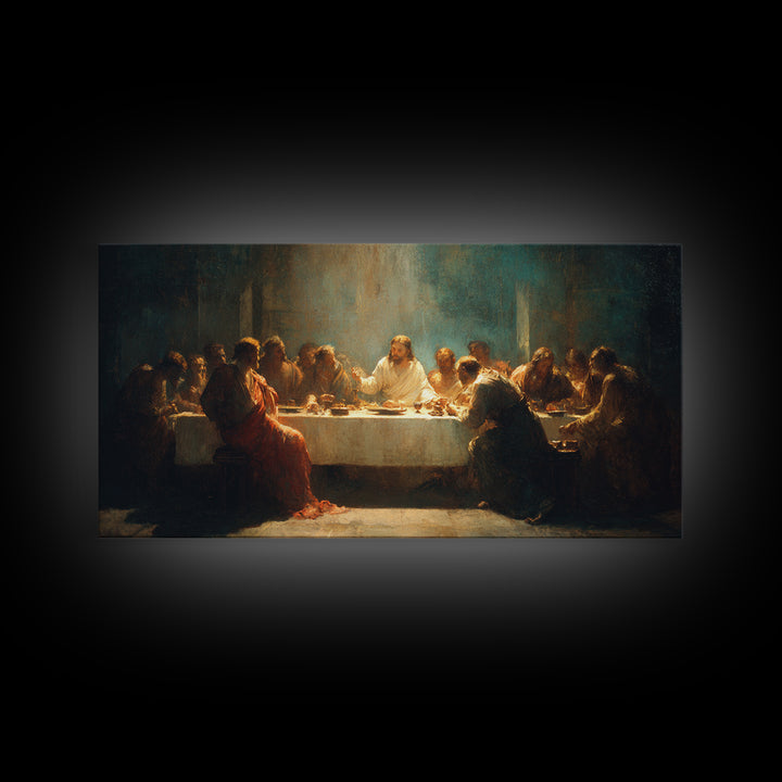 Last Light Gathering – Framed Canvas Print – Christian Art Print – Christian Art – Jesus Painting – Christian Wall Art – Christian Art Canv
