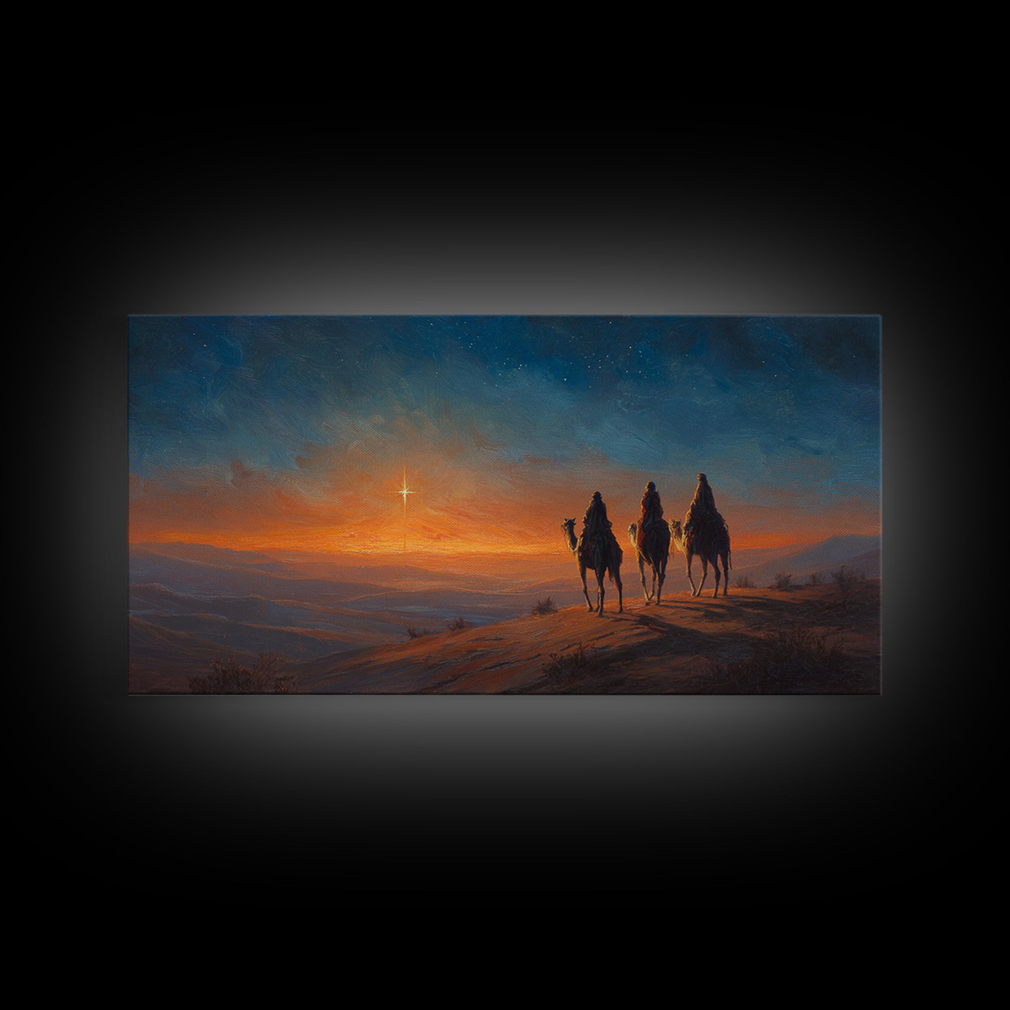Holy Candlelight – Framed Canvas Print – Christian Wall Art – Christian Decor – Christian Art Canvas – Christmas Art – Christian Gift Ideas
