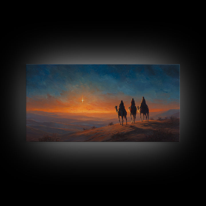 Holy Candlelight – Framed Canvas Print – Christian Wall Art – Christian Decor – Christian Art Canvas – Christmas Art – Christian Gift Ideas