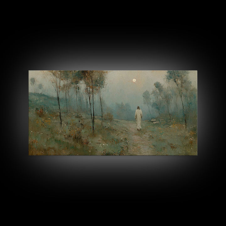 Evening Of Grace | Framed Canvas Print | Christian Art Canvas | Christian Wall Art | Jesus Painting | Christian Gift Ideas | Christmas Art