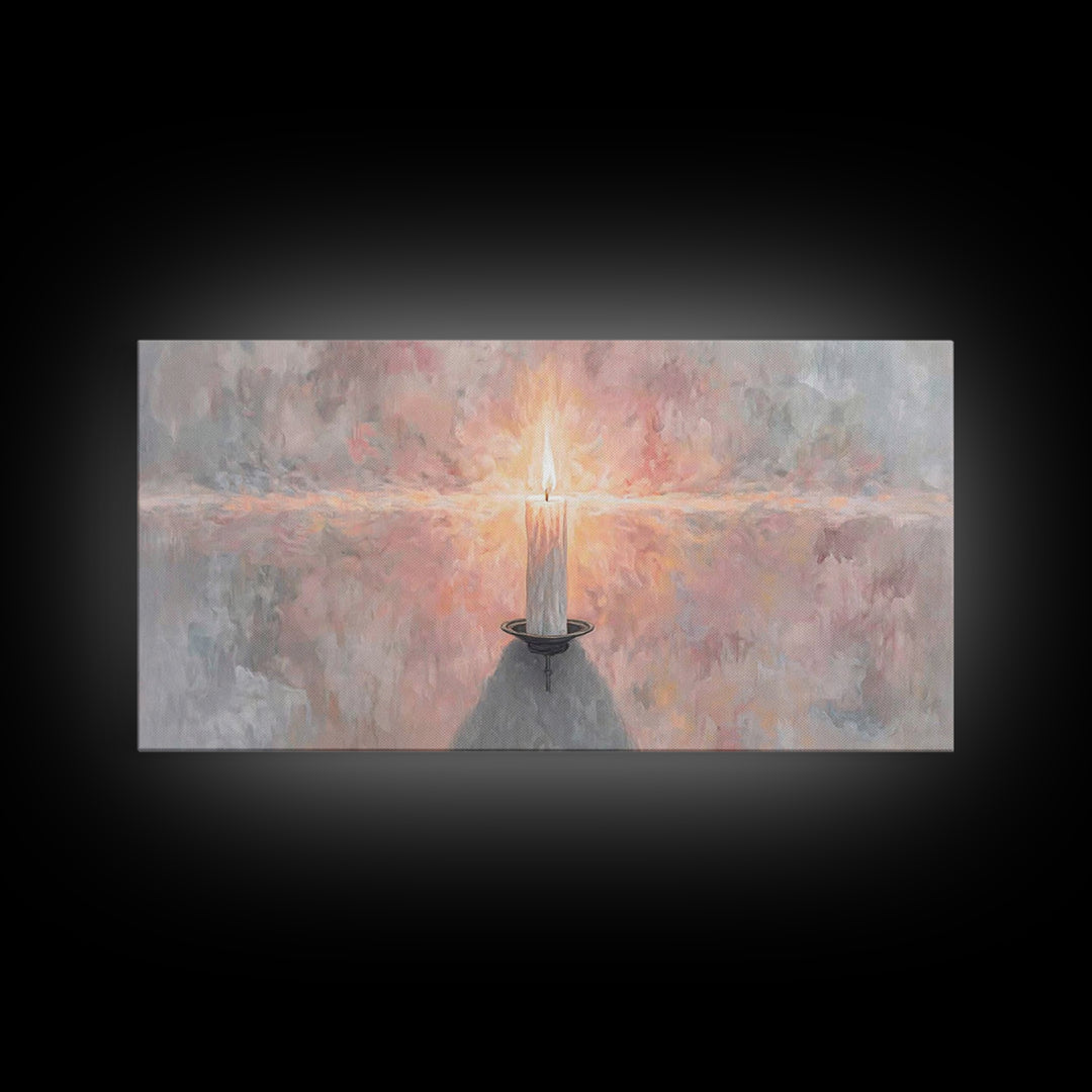 Sanctuary Glow – Framed Canvas Print – Christian Art Canvas – Christian Decorations – Christian Wall Art – Christmas Art – Christian Christ