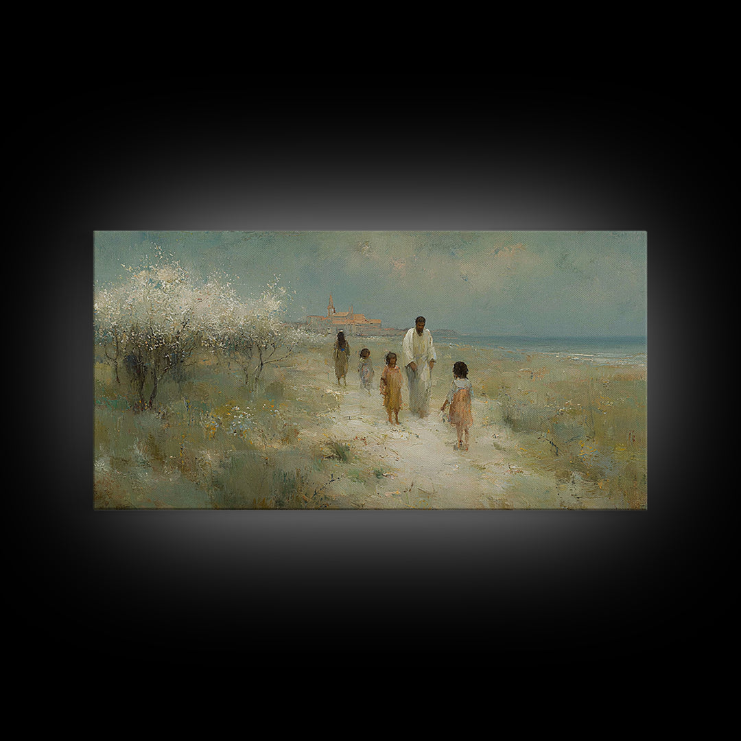 Pure Blessing – Framed Canvas Print – Christian Wall Art – Christian Art Canvas – Jesus Painting – Christmas Art – Christian Christmas Art