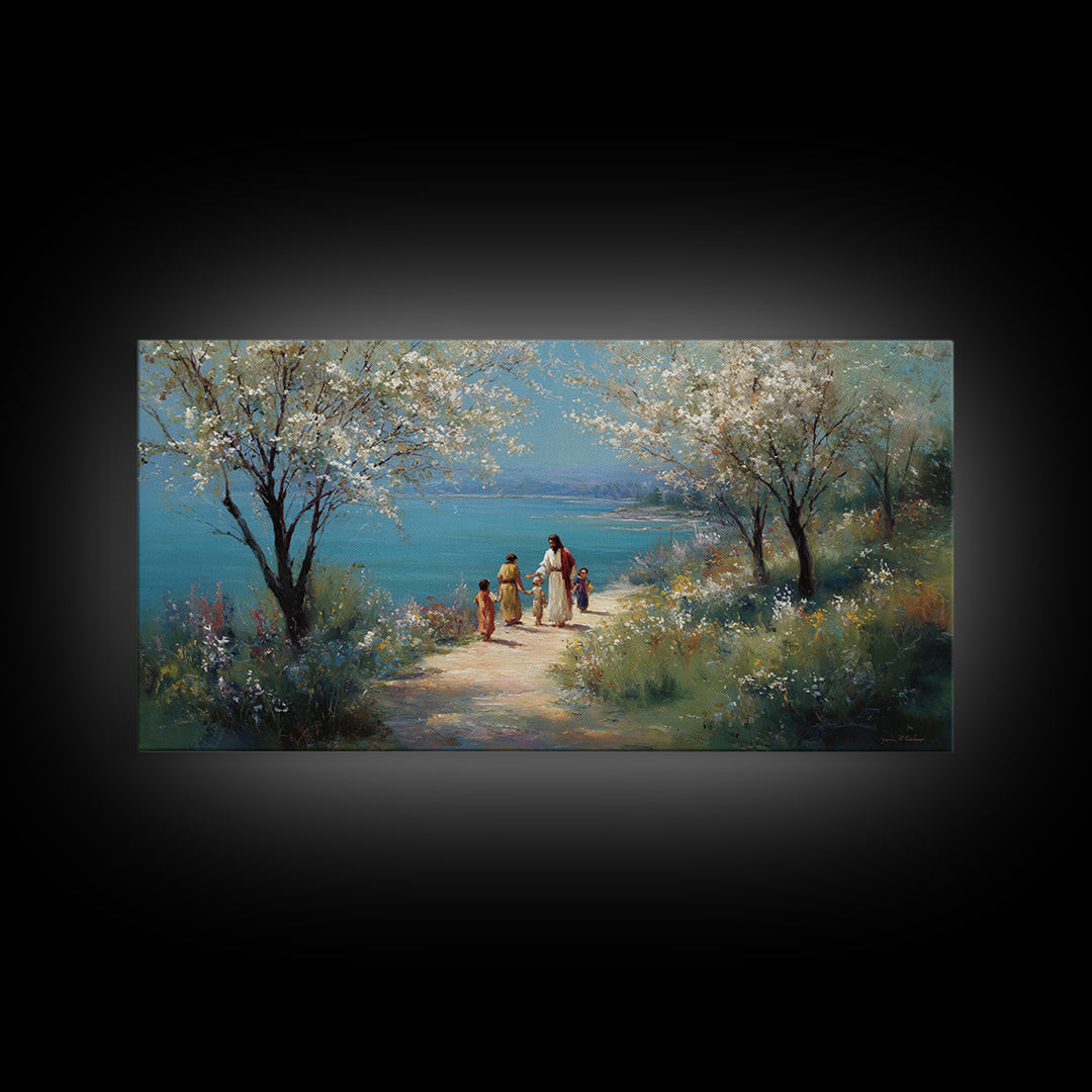 Path Of Grace – Framed Canvas Print – Christian Wall Art – Christian Art Canvas – Jesus Painting – Christian Gift Ideas – Christian Decor –