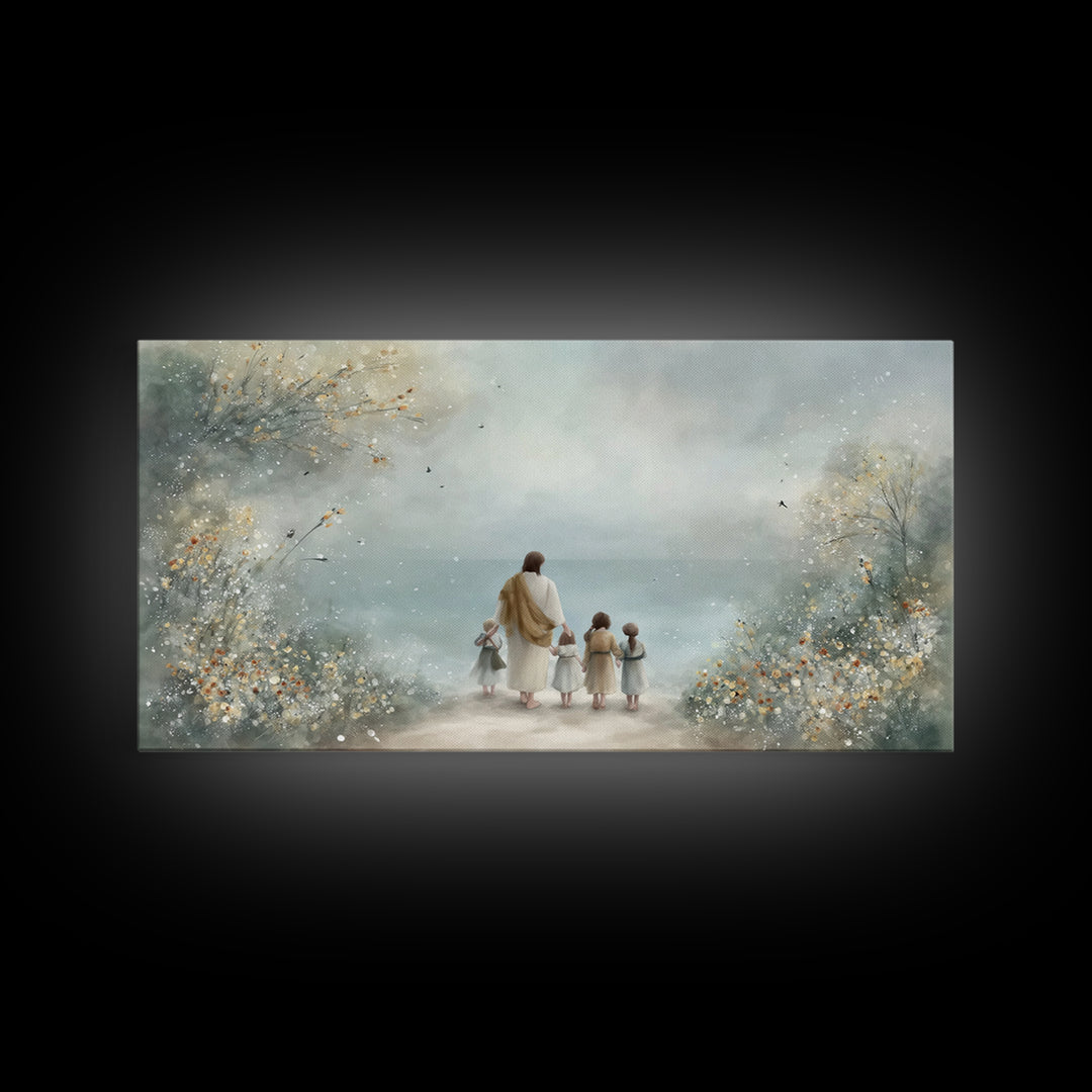 Path Of Mercy – Framed Canvas Print – Christian Wall Art – Christian Art Canvas – Jesus Painting – Christian Christmas Art – Christian Deco