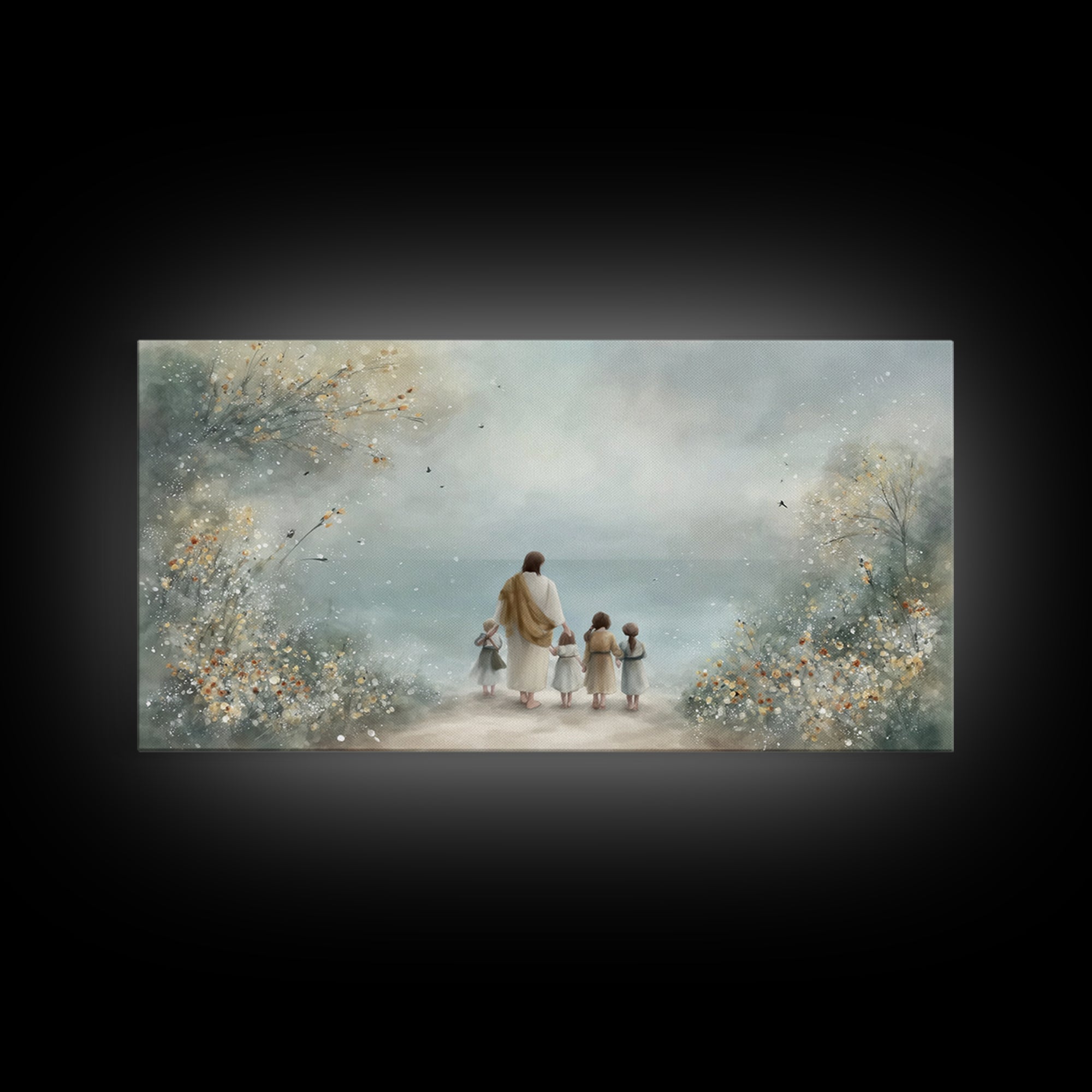 Path Of Mercy – Framed Canvas Print – Christian Wall Art – Christian Art Canvas – Jesus Painting – Christian Christmas Art – Christian Deco