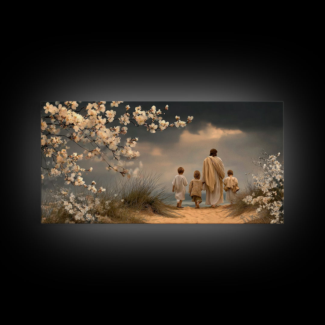 Evening Promise – Framed Canvas Print – Christian Wall Art – Christian Art Canvas – Jesus Painting – Christian Gift – Subtle Christian Art