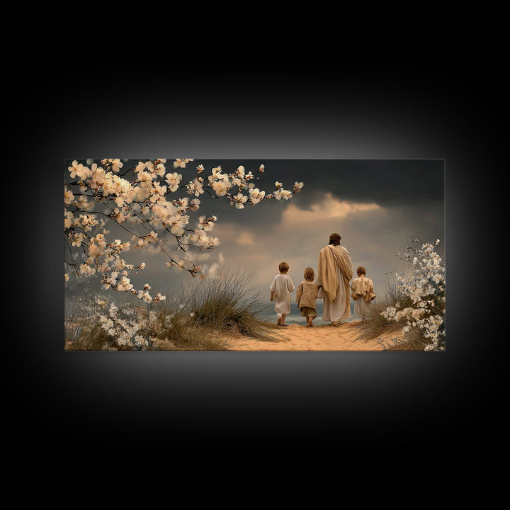 Evening Promise – Framed Canvas Print – Christian Wall Art – Christian Art Canvas – Jesus Painting – Christian Gift – Subtle Christian Art